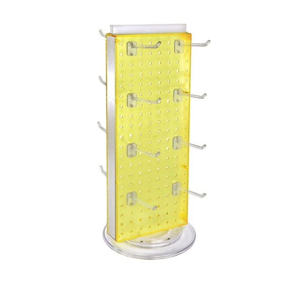 Revolving 8''W x 20.625''H Pegboard Counter Display w/16 4''Hooks